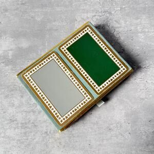 RARE Vintage Tiffany & Co. Playing Card Set 2 Decks GREEN GRAY CARDS Velvet Box
